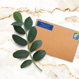 Elegant Colourful Border Personalised Navy Blue