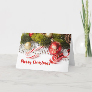 Elegant Colourful Christmas Arraignments Holiday Card
