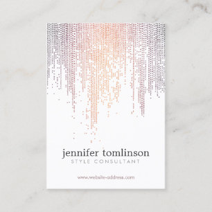 Elegant Colourful Confetti Rain Pattern Business Card