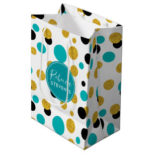 Elegant Colourful Dots Pattern Medium Gift Bag