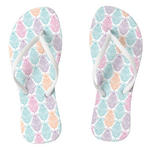 Elegant Colourful Easter Egg Pattern   Holidays Jandals