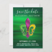 Elegant Colourful Fleur De Lis Design Invitation