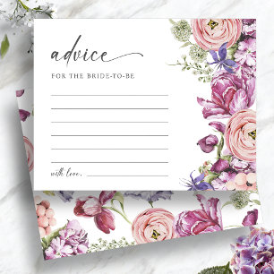 Elegant Colourful Floral Advice Card