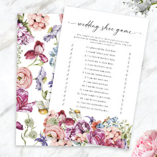 Elegant Colourful Floral Bridal Shower Game