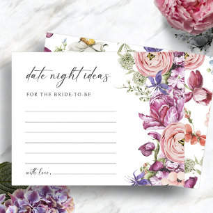 Elegant Colourful Floral Date Night Card