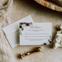Elegant Colourful Floral Wedding Song Request Card