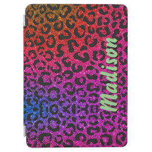 Elegant colourful glitter animal print 3D Monogram iPad Air Cover