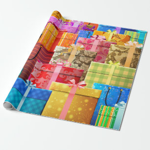 Elegant Colourful Holiday Shopping Gifts Wrapping Wrapping Paper