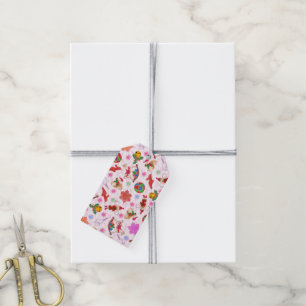 Elegant Colourful Kitsch Watercolor Ditsy Holiday Gift Tags