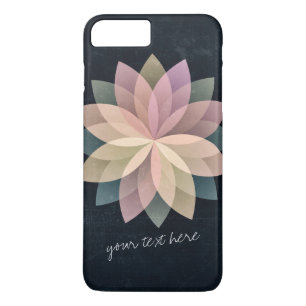 Elegant Colourful Lotus Floral Mandala Black Grung iPhone 8 Plus/7 Plus Case