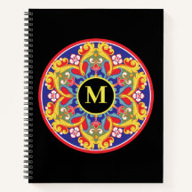 Elegant Colourful Mandala Monogram Back to School