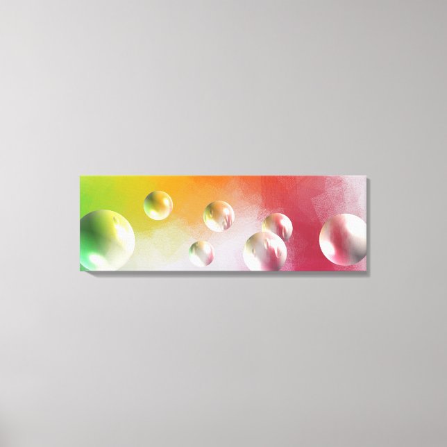 Elegant Colourful Modern Abstract Art Yellow Red Canvas Print (Front)