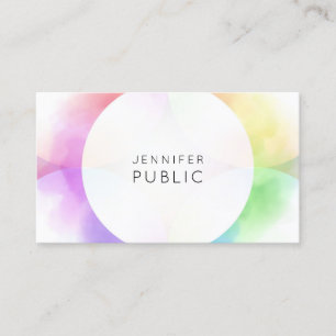 Elegant Colourful Modern Minimalist Professional Business Card