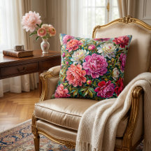 Elegant Colourful Painted Peony Flowers