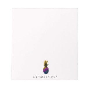Elegant Colourful Pineapple Custom Notepad