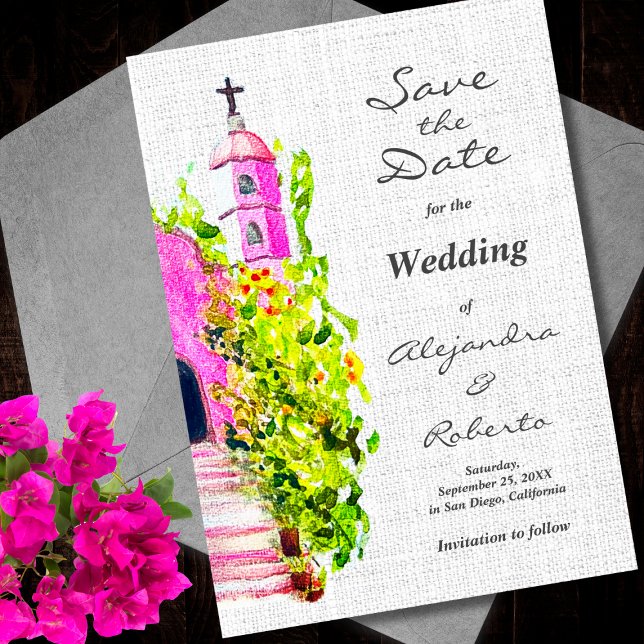 Elegant Colourful Pink Mexican Wedding Save Date Invitation (Creator Uploaded)