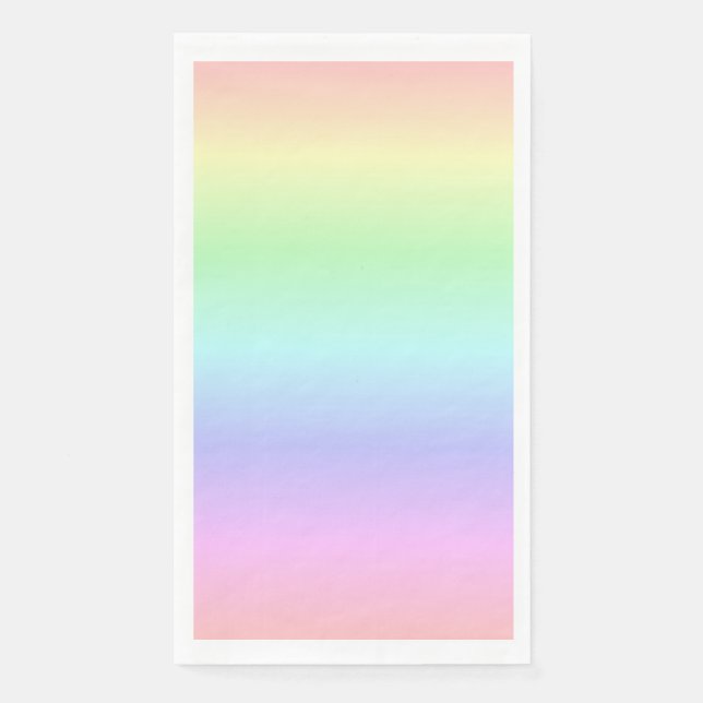 Elegant Colourful Rainbow Colours Light Soft Paste Napkin (Front)
