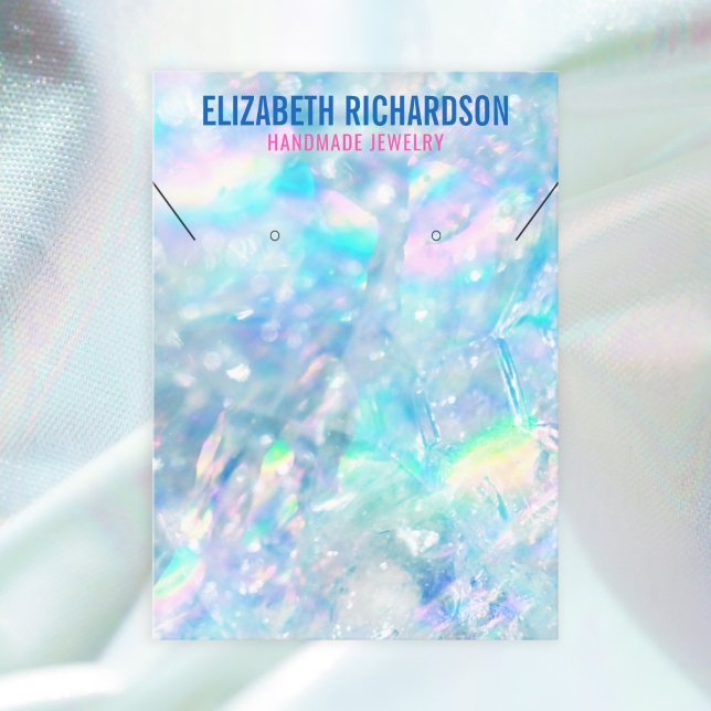 Elegant Colourful Rainbow Crystal Jewellery Displa Business Card (Creator Uploaded)