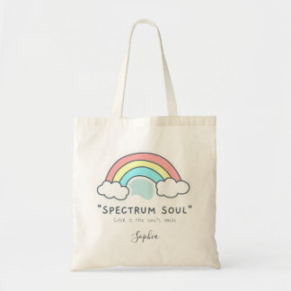 Elegant Colourful Rainbow "spectrum Soul" Tote Bag