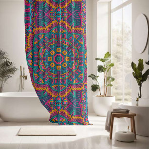 Elegant colourful seamless pattern  shower curtain