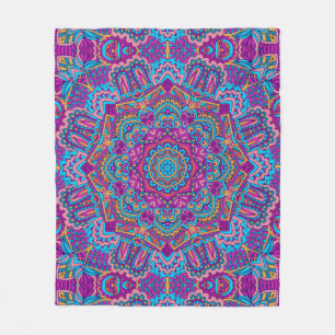 Elegant Colourful seamless pattern Shower Curtain Fleece Blanket