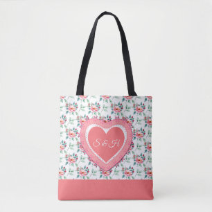 Elegant Colourful Spring Floral Watercolor Pattern Tote Bag