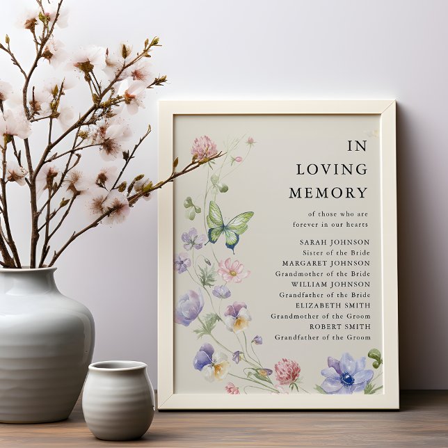 Elegant Colourful Spring Wildflower Wedding Poster (Creator Uploaded)