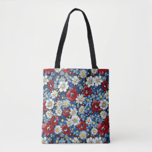 Elegant Colourful Stylish Chic Modern Floral Tote Bag