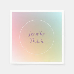 Elegant Colourful Template Calligraphy Script Napkin