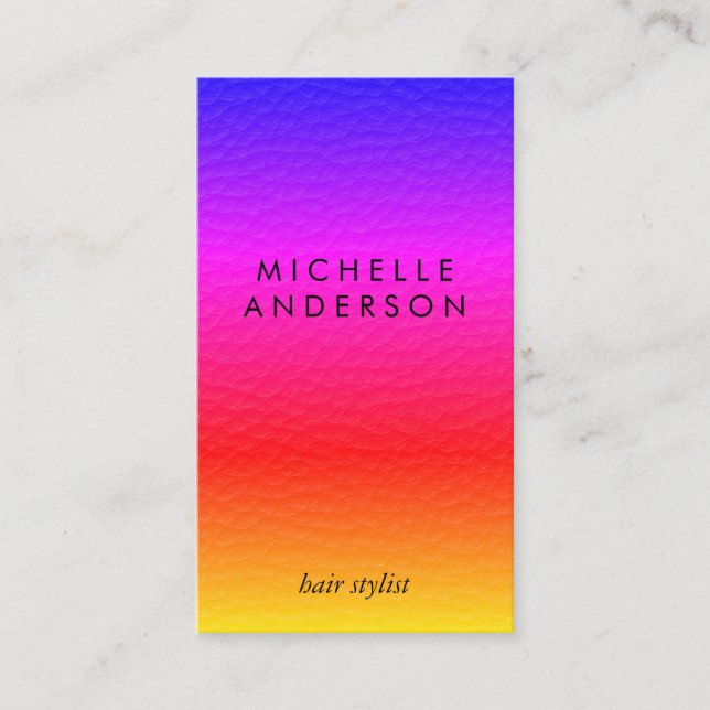 Elegant Colourful Texture Business Card (Front)