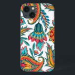 Elegant Colourful Vintage Floral Paisley Pattern iPhone 13 Case<br><div class="desc">Colourful elegant trendy watercolors ethnic floral paisley. It is a seamless pattern and print can be made bigger or smaller. Cool bold girly design.  Custom white background</div>
