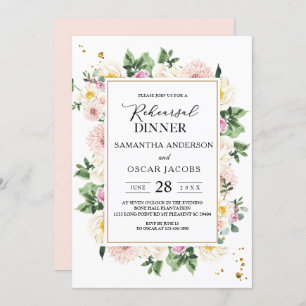 Elegant Colourful Watercolor Beauty Floral Frame  Invitation