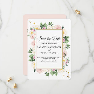 Elegant Colourful Watercolor Floral Save The Date