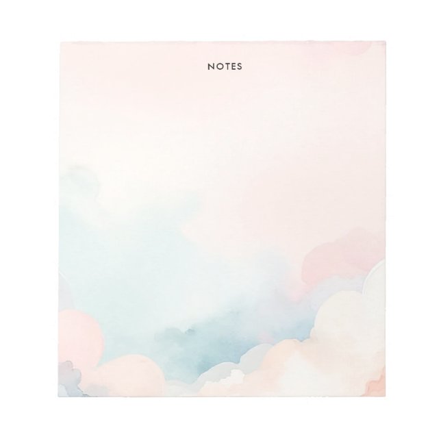 Elegant Colourful Watercolor Sky Scene  Notepad (Front)