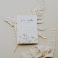 Elegant Colourful Wildflower RSVP