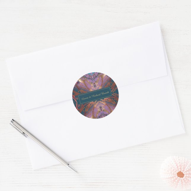 Elegant Colours Classic Round Sticker (Envelope)
