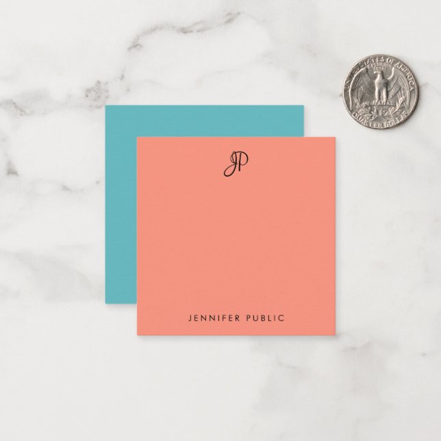 Elegant Colours Handwriting Monogram Template (Front/Back In Situ)