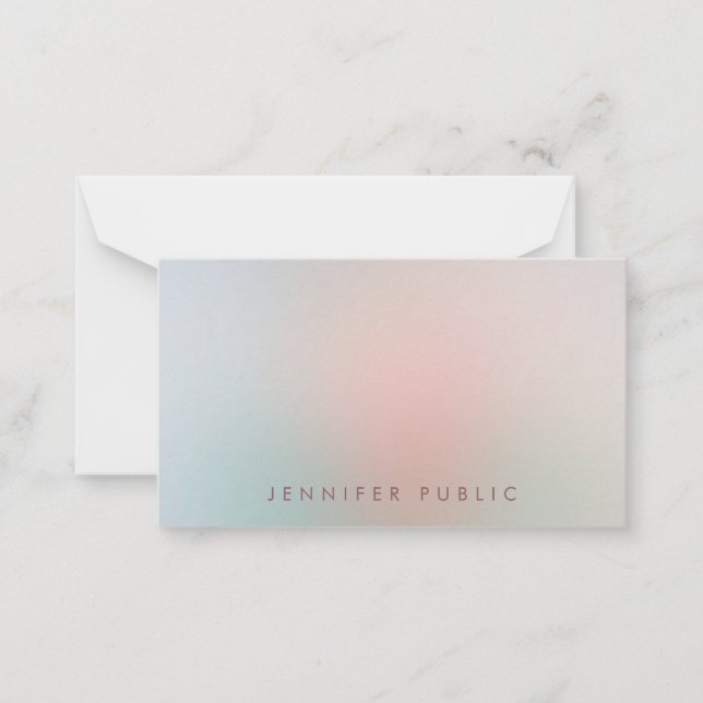 Elegant Colours Handwritten Monogram Minimalist Card (Front)