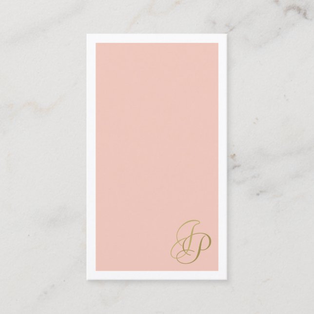 Elegant Colours Handwritten Monogram Template Business Card (Front)