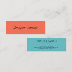 Elegant Colours Handwritten Script Modern Template Mini Business Card