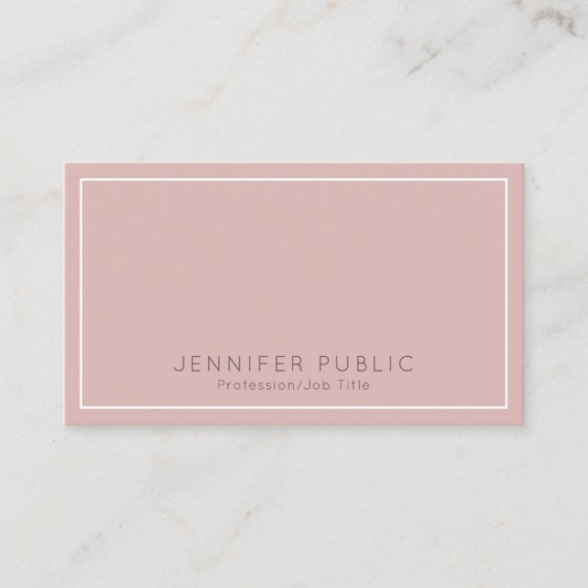 Elegant Colours Modern Professional Sleek Plain To Business Card (Front)