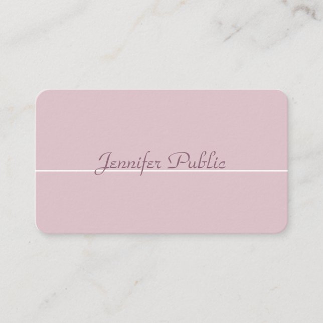 Elegant Colours Modern Professional Trendy Plain Business Card (Front)