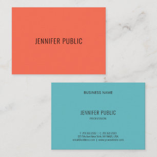 Elegant Colours Modern Simple Template Professiona Business Card