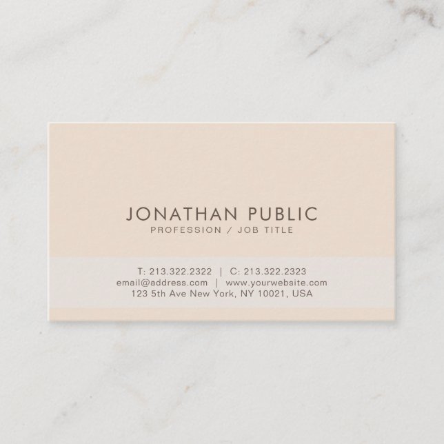 Elegant Colours Modern Sleek Template Professional Business Card (Front)