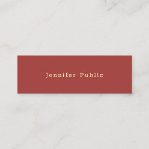 Elegant Colours Modern Template Professional Chic Mini Business Card