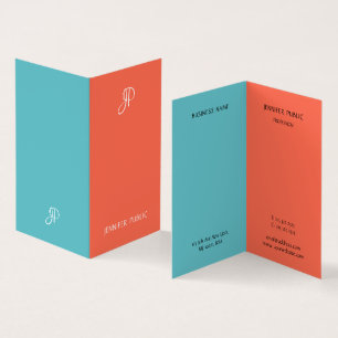 Elegant Colours Professional  Monogram Template Business Card