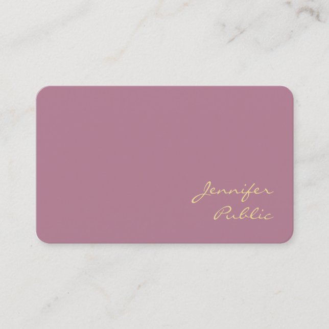Elegant Colours Trendy Modern Silk Finish Luxury Business Card (Front)