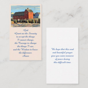 Elegant Commemorative Sympathy Prayer Card