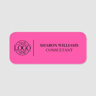 Elegant Company Business Logo Employee Magnetic Name Tag