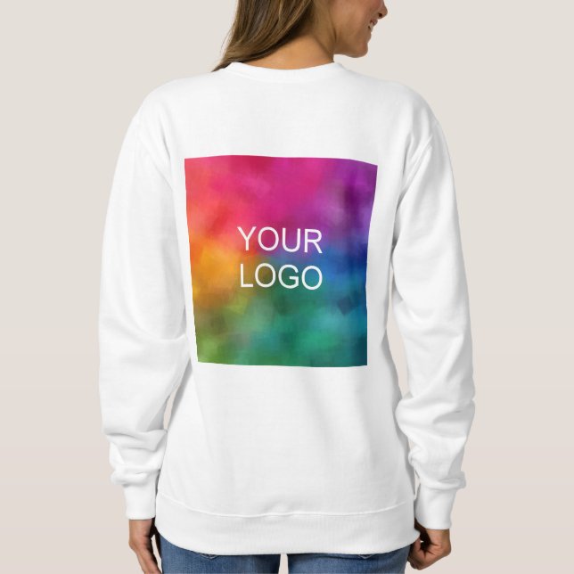 Elegant Company Business Logo Women's Basic Sweatshirt (Back)